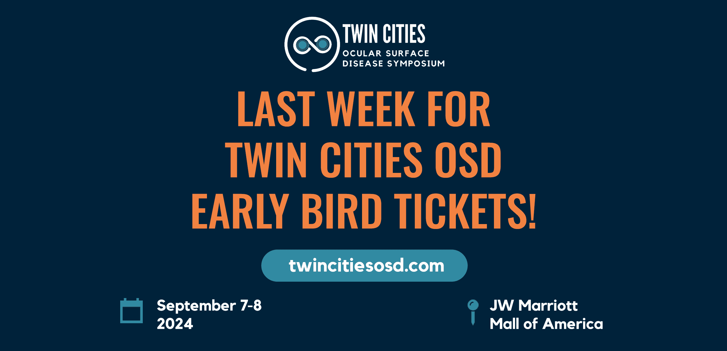 Last Week for Twin Cities OSD Early Bird Tickets!