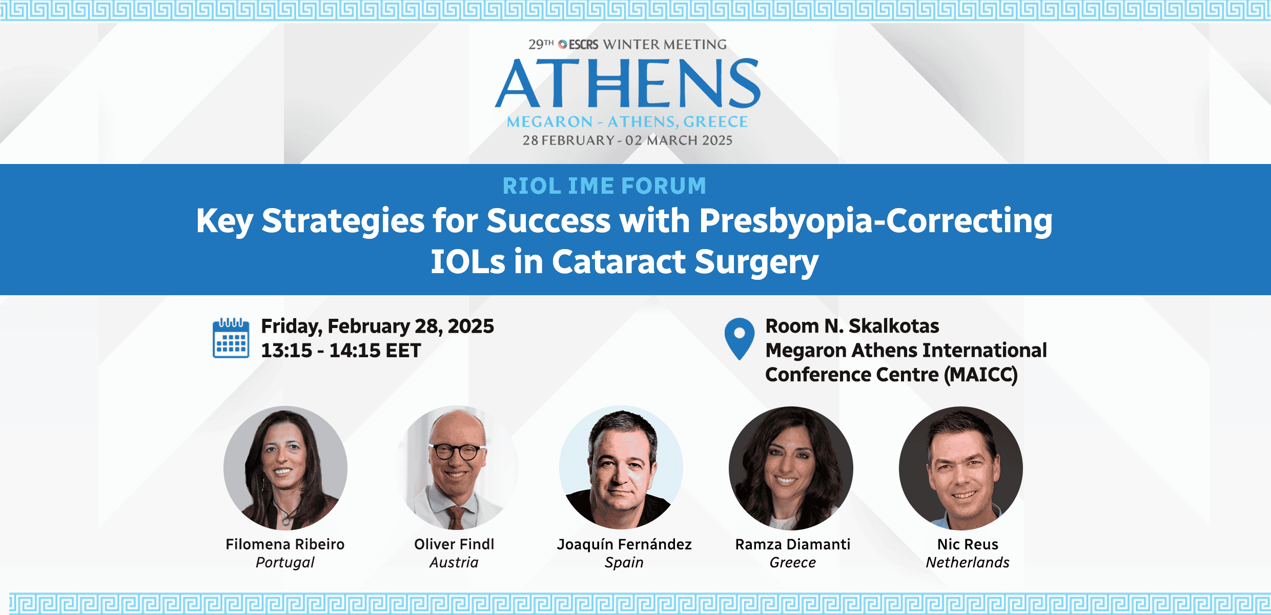 ESCRS RIOL IME Forum: Key Strategies for Success with Presbyopia-Correcting IOLs in Cataract Surgery